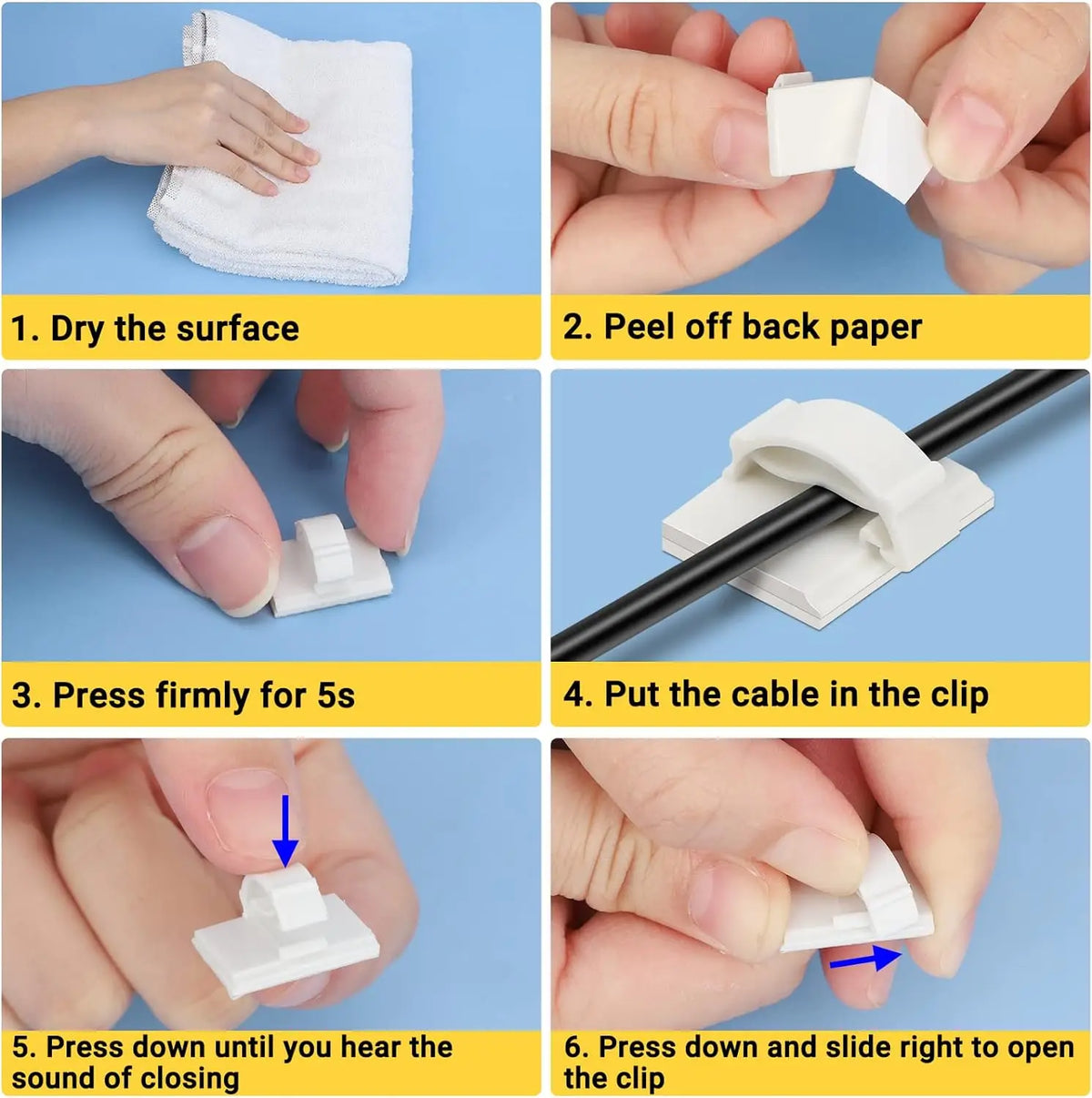 30pcs Cable Organizer Clips Cord Holder Desktop Workstation Wire Manager USB Charging Data Line Bobbin Winder Cable Manageme…