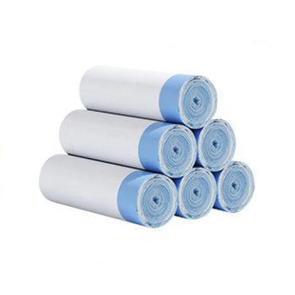 15pcs/roll Thick Trash Bags, Tear-Off Drawstring Trash Can Liners,For Home, Kitchen, Restaurant, Living Room, Garbage Sortin…