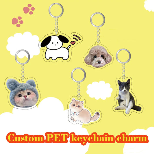 Personalized Keychains Designer Custom Cartoon Llavero Key Chain Photo Customized Anime Charms Hologram Clear Acrylic Key Ri…