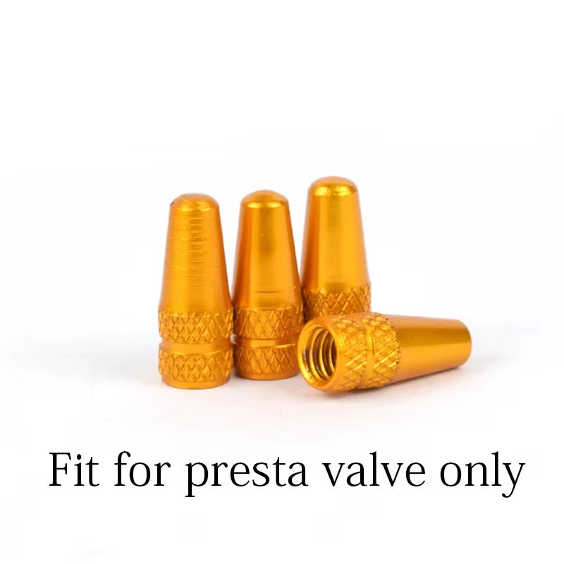 4/8pcs Aluminum Alloy Bicycle Tire FV Valve Cap MTB Road Bike Covered Protector Road MTB Tyre Dustproof Bike Presta Valve -…
