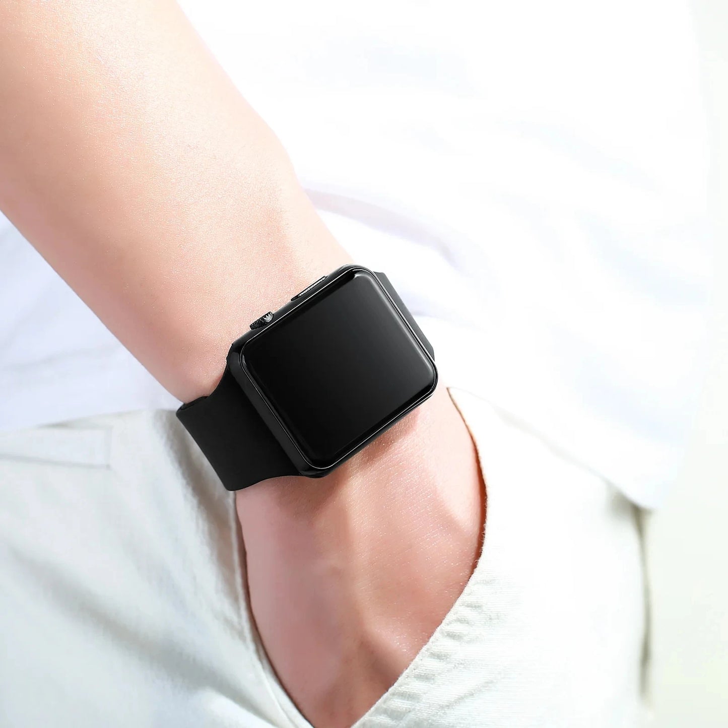 Simple Digital Watch for Men Women Fashion Sport LED Electronic Watch Black Silicone Wristband Casual Mens Watch Reloj Hombr…