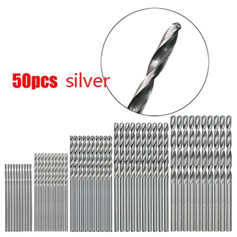 100/50Pcs Titanium Coated Drill Bits HSS High Speed Steel Set Tool Quality Power Tools 1/1.5/2/2.5/3mm - image 9