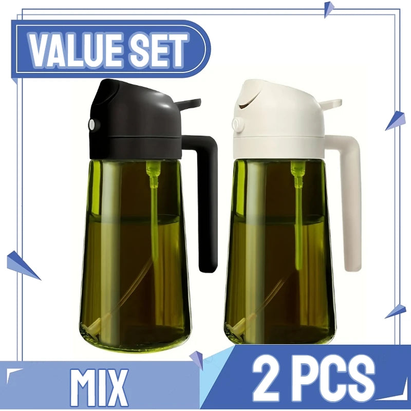 2in1 Kitchen Spray Oil Dispenser Oil Sprayer Polisher Or Only Brush Spray for Air Fryer Salad Grilling Roasting Cooking Kitc…