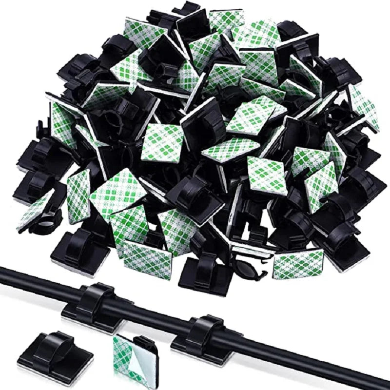 30pcs Cable Organizer Clips Cord Holder Desktop Workstation Wire Manager USB Charging Data Line Bobbin Winder Cable Manageme…