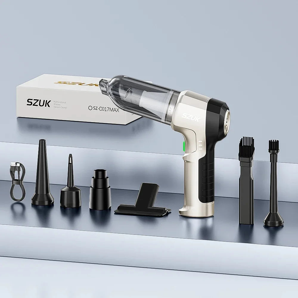 SZUK NEW C017MAX Car Vacuum Cleaner Wireless Mini Handheld Strong Suction Cleaning Machine Portable Vacuum Cleaner for Car H…
