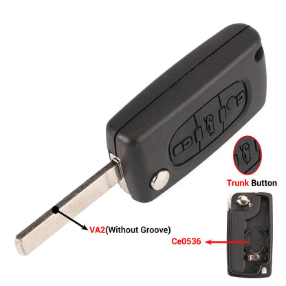 Jingyuqin 2/3 Buttons for Peugeot 207 307 308 407 607 807 For Citroen C2 C3 C4 C5 C6 Auto Remote key Case Va2/Hu83 CE0523 CE…