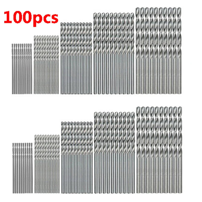 100/50Pcs Titanium Coated Drill Bits HSS High Speed Steel Set Tool Quality Power Tools 1/1.5/2/2.5/3mm - image 7