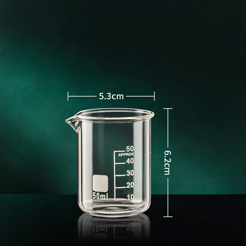 50/100/150/250/500/1000ml High Borosilicate Glass Measuring Cup Clear Scale Cup Laboratory Beaker Kitchen Baking Measuring C…