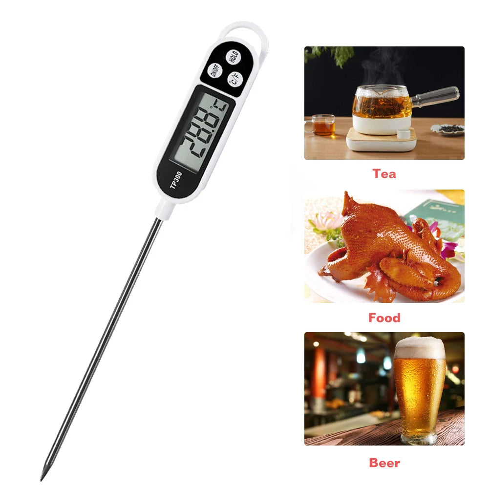 TP300 Electronic Food Probe Instant Read Digital Temperature Measuring Tool Digital Milk Thermometer Without battery - image…
