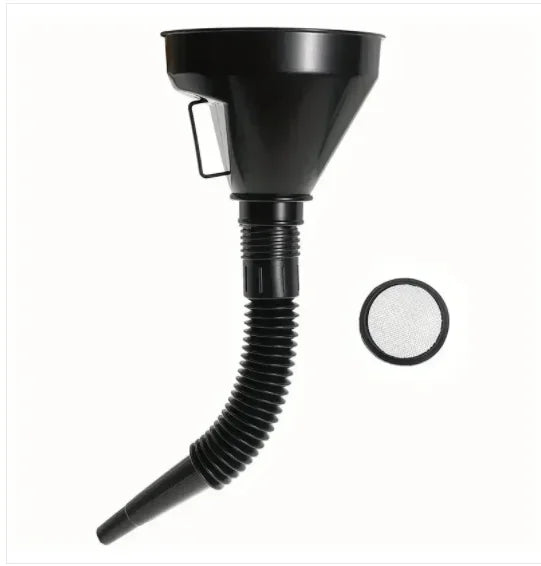 Car Long Stem Funnel Gasoline Oil Fuel Filling Tools Anti-splash Plastic Oil Funnel Motorcycle Refueling Tools Auto Accessor…