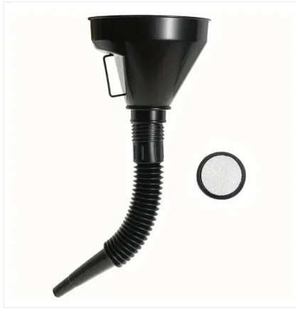 Car Long Stem Funnel Gasoline Oil Fuel Filling Tools Anti-splash Plastic Oil Funnel Motorcycle Refueling Tools Auto Accessor…