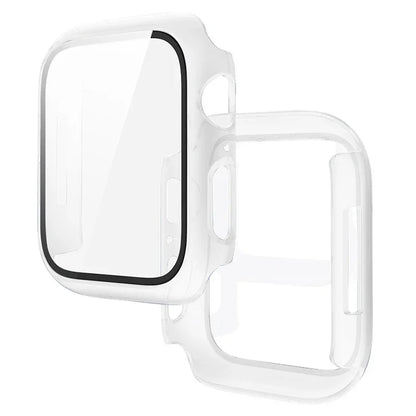 Tempered Glass+Cover For Apple Watch 11 10 9 8 7 46mm 42mm PC Bumper Screen Protector Case iWatch Series 7 6 5 4 SE3 44 40 4…