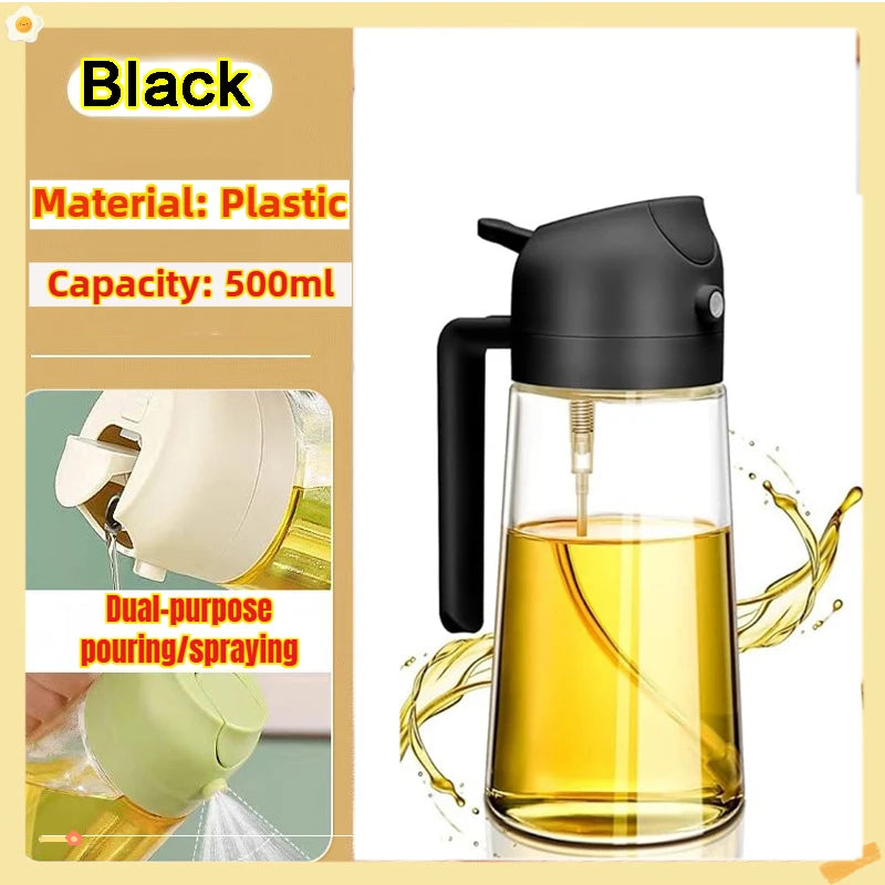 200/300/500ml Oil Spray Bottle BBQ Cooking Olive Oil Sprayer Plastic Baking Oil Spray Empty Bottle Vinegar Bottle Or Oil bru…