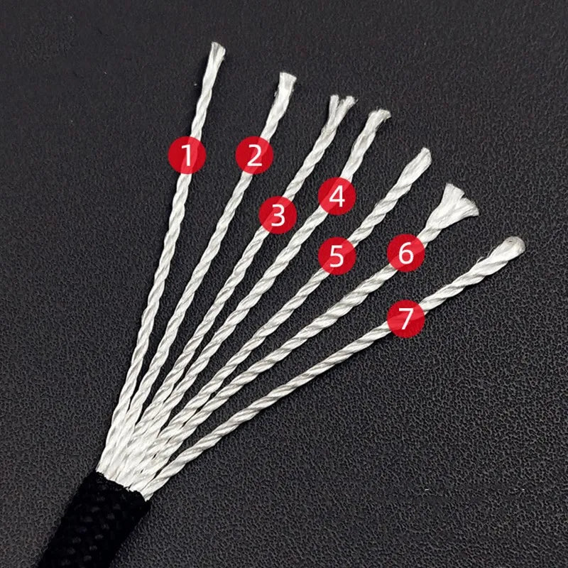 7 Cores 550 Paracord Cord 5 15 30 M Dia.4mm For Outdoor Camping Survival Lanyard Parachute Rope Hiking Tent Accessories - im…