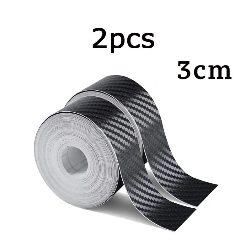 1-5m Nano Carbon Fiber Car Tape Sticker Door Mirror Paste Protector Strip DIY Protection Protective Film Waterproof Adhesive…