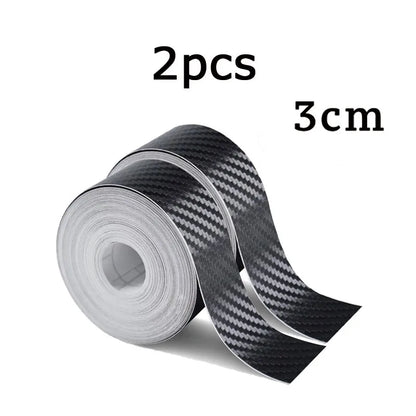 1-5m Nano Carbon Fiber Car Tape Sticker Door Mirror Paste Protector Strip DIY Protection Protective Film Waterproof Adhesive…