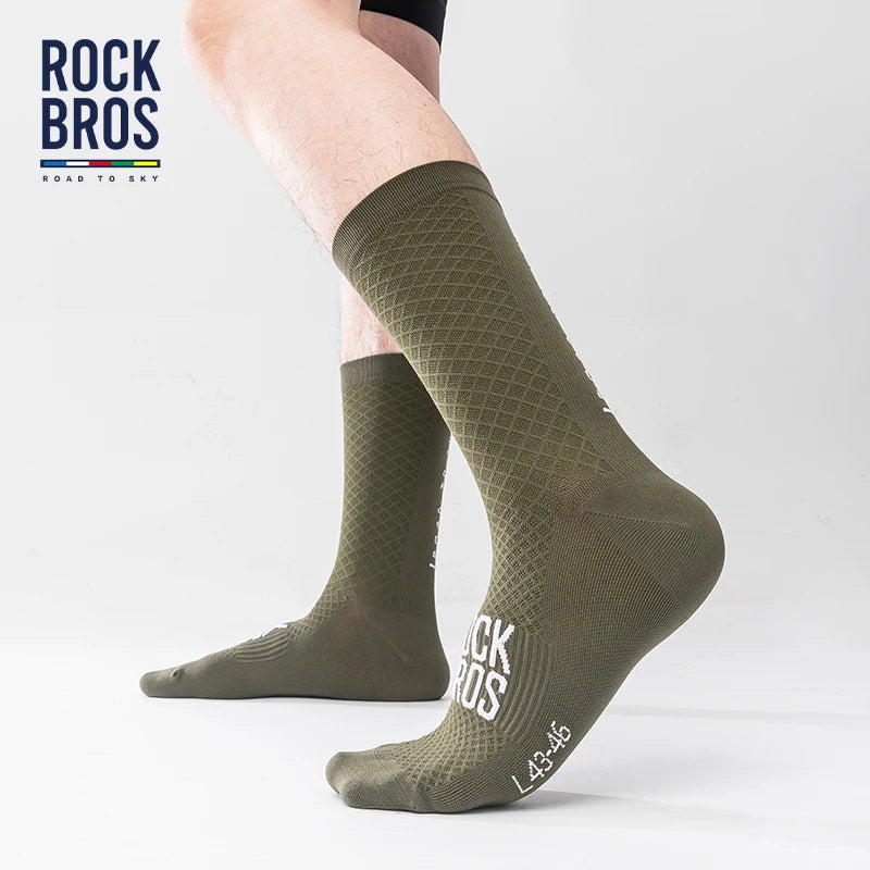 ROCKBROS Cycling Socks Soothing Sport Socks Shock Absorbing Bike Socks Breathable Fabric High Elastic Outdoor Socks A Pair -…