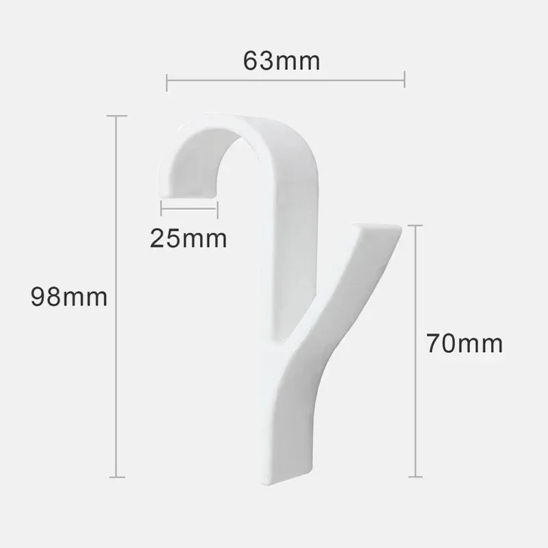 Kitchen Bathroom Hanger Clips Storage Racks White Clear Hanger Heated Towel Radiator Rail Clothes Scarf Hanger Hooks Holder…