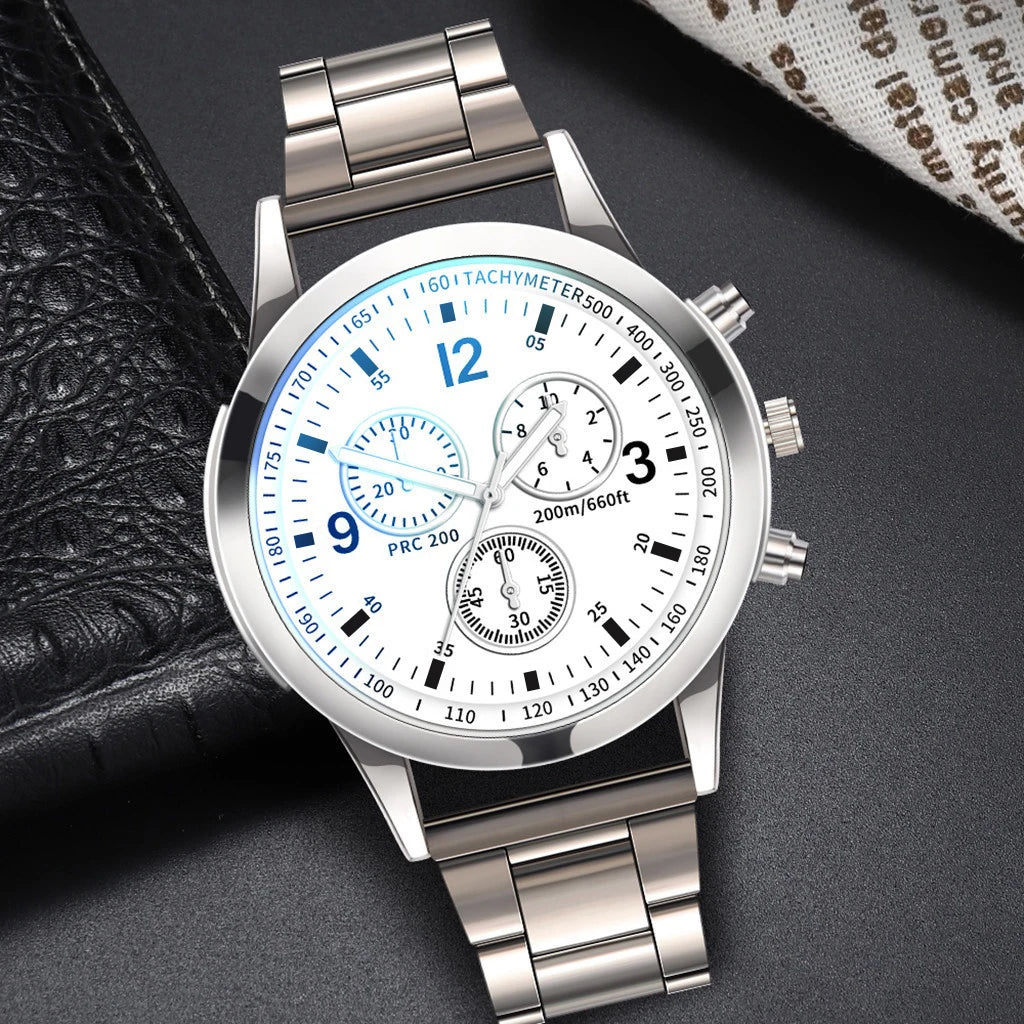 1/2PCS Men Business Watches Fashion Men's Steel Band Quartz Watch with Bracelet（Box not Included） - image 7