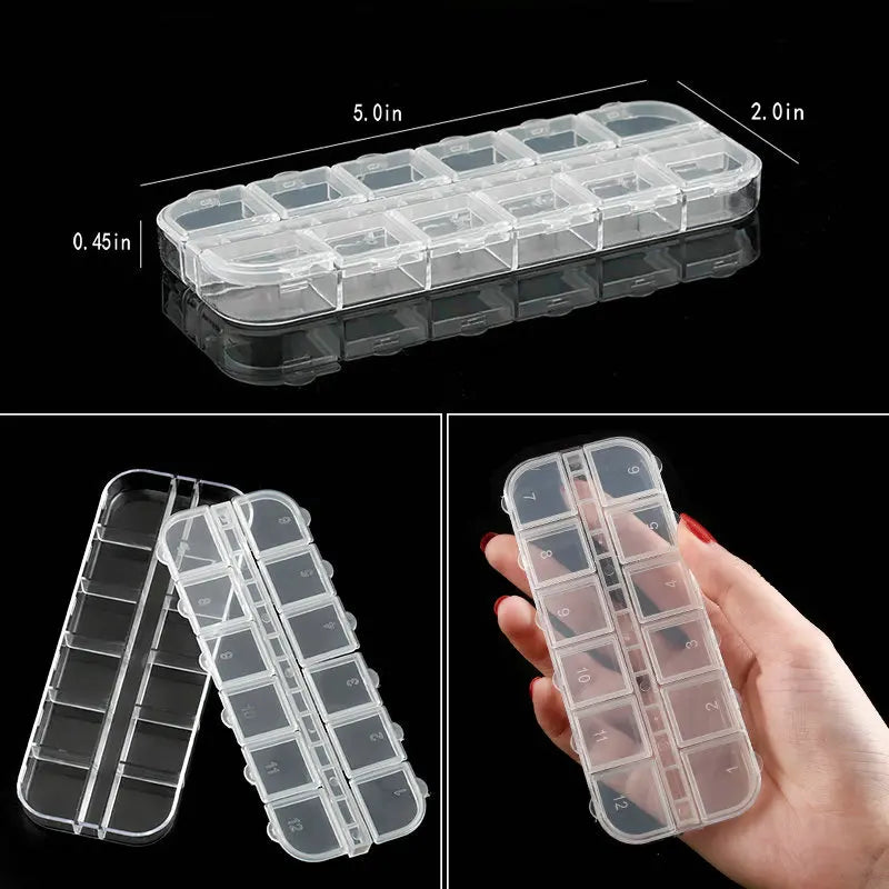 Transparent Plastic Storage Jewelry Box Compartment Adjustable Container For Beads Earring Box For Jewelry Rectangle Box Cas…