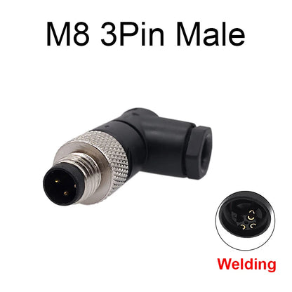 M8 Sensor Connector Waterproof Male&Female Plug Straight Angle Screw Threaded Coupling 3Pin 4Pin - image 21