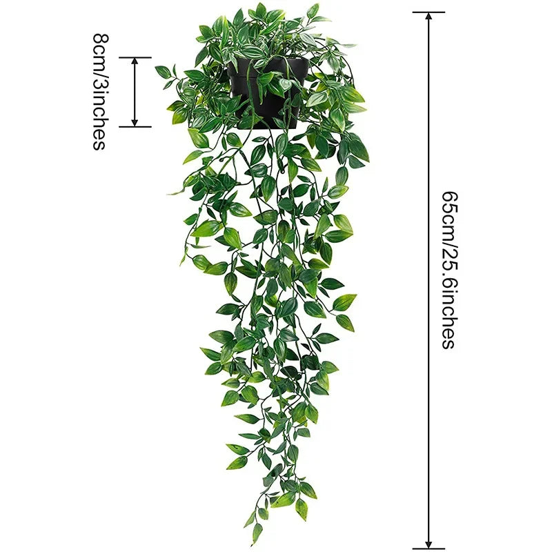 90cm Artificial Plant Vine Home Decoration Hanging Plastic Leaf Grass Garland Outdoor Wedding Party Decorations Fake Rattan…