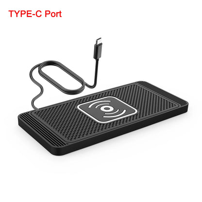 Car Wireless Charger for Iphone 16 15 15 Pro Max 14 13 12 X Samsung S24 S23 Wireless Car Charger Silicone Pad Stand Fast Cha…