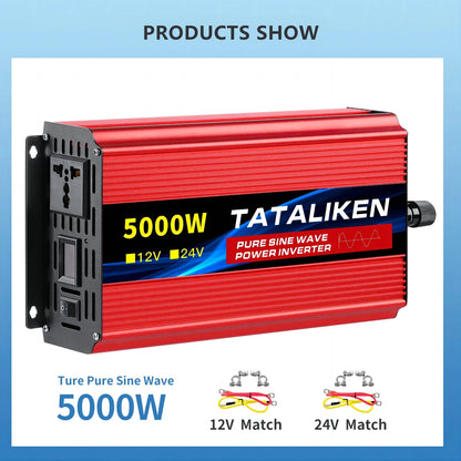 Pure Sine Wave Inverter 1000W-4000W DC 12V and 24V to AC 220V 50hz Power Inverter Charger Adapter Universal Socket - image 12