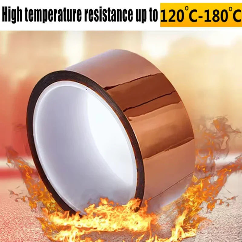 Kapton Tape Polyimide 5-40mm Adhesive Insulating Adhesive Tape Каптоновый Скотч Heat Tape for Board Protection - image 5