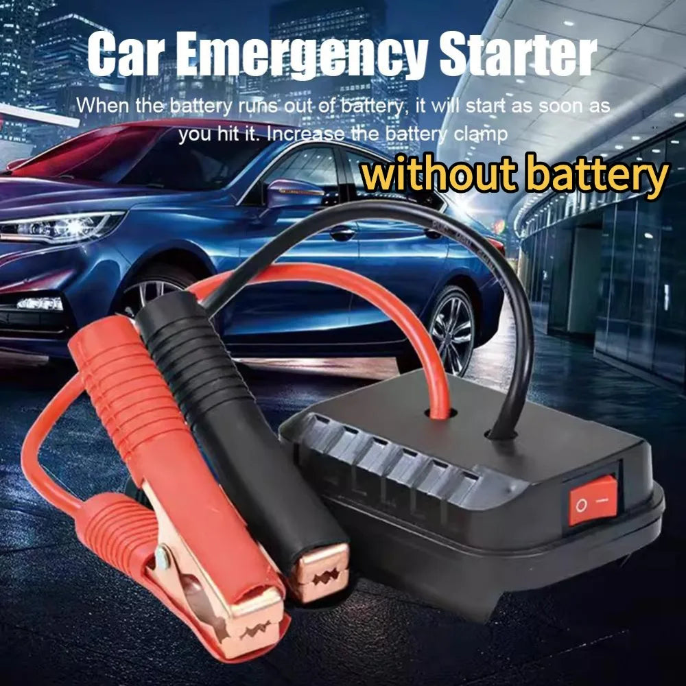Car Lithium Battery Converter Charger Clip Auto Igniter Jump Starter For Makita Booster Cable Adapter Emergency Power DIY To…