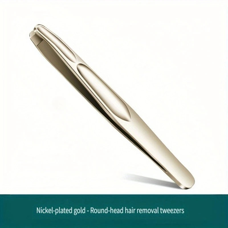 Premium Round Head Tweezers for Eyebrow & Facial Hair Removal Seamless Clips Short Hair Precision Beard Clip - image 7