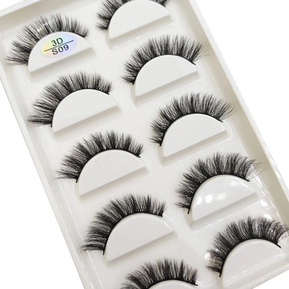 Natural 3D Mink False Eyelashes, Soft Wispy, Fluffy Eye Faux Lashes, Make Up Eyelash, Beauty Cat Cilios, 5 Pairs, 15 Styles…