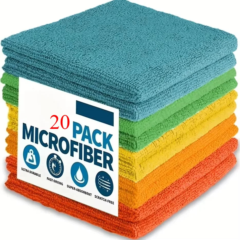 5/10/20pcs Kitchen Towel, Ultra-fine Fiber Light Gray Cleaning Cloth Set, Absorbent, Soft And Stain-removing Cloth - image 14