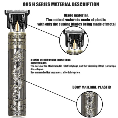 T9 Hair Clipper Repair Beard Shaving Body Hair Trimmer Clippers Electric Machine Men Haircut Machine 0mm Barber Shaver - ima…