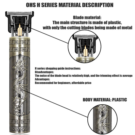 T9 Hair Clipper Repair Beard Shaving Body Hair Trimmer Clippers Electric Machine Men Haircut Machine 0mm Barber Shaver - ima…