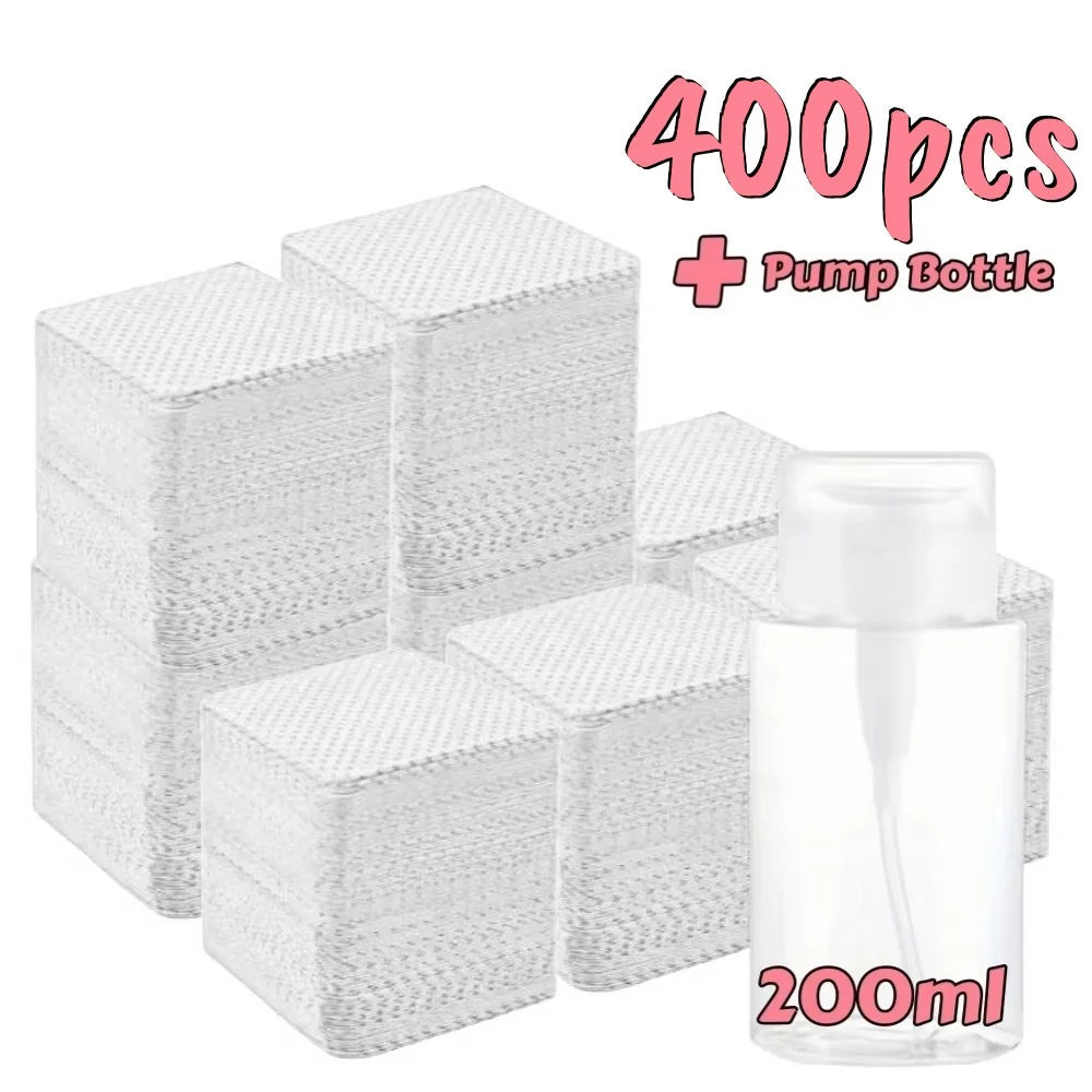 20/600pcs Lint-Free Nail Wipes Gel Cleansing Tissues Aluminum-Free Nail Polish Remover Pads for NaiArt Beauty Cleaning Care…