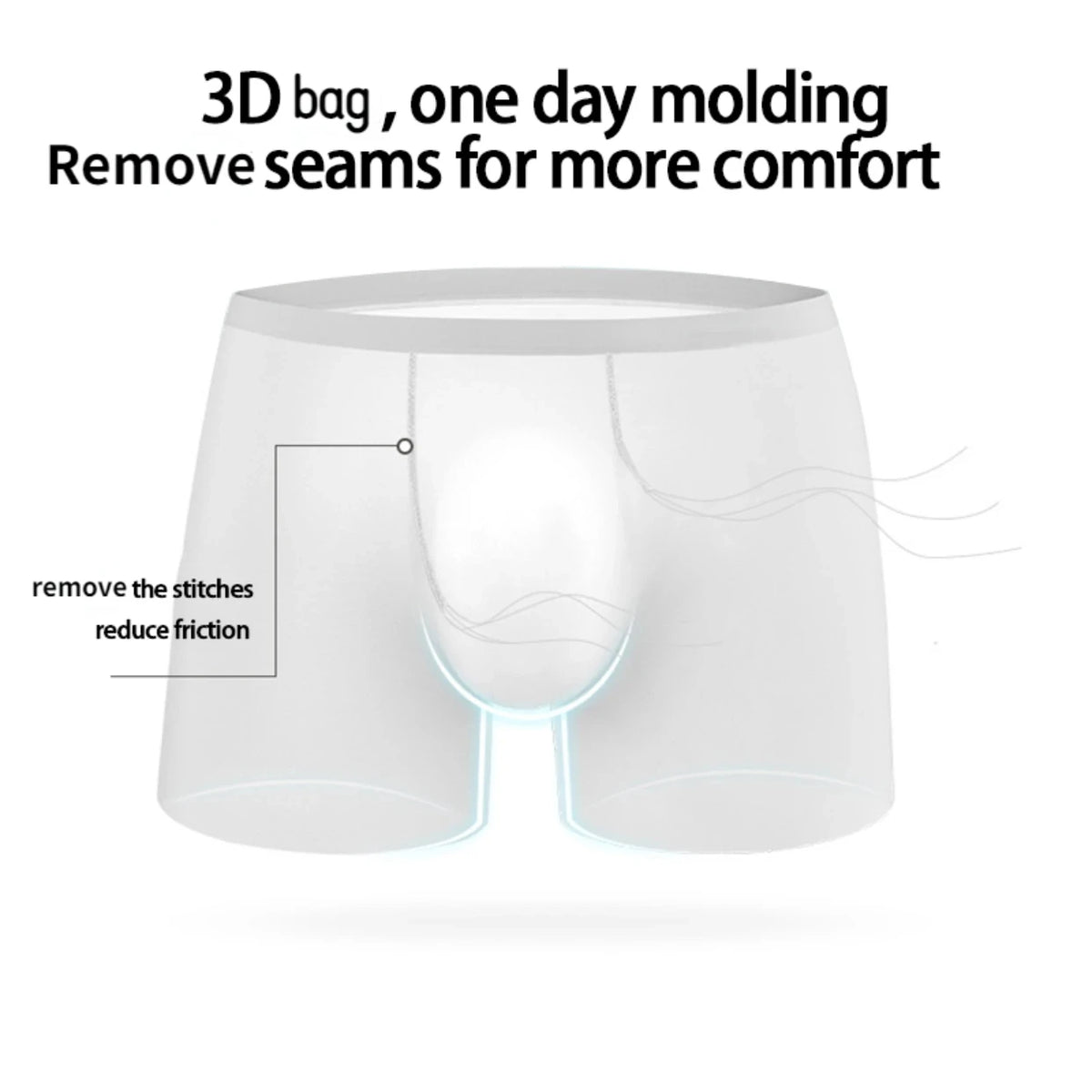 1pc Mens Boxers Shorts Ice Silk Men Panties Seamless Sexy Underwear Man Underpants Panties Male Antibacterial Breathable Bri…