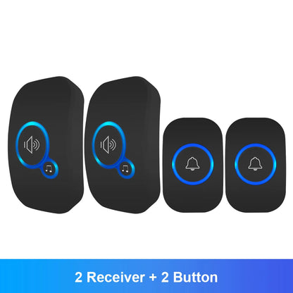 Wireless Doorbell FullHouse Waterproof Door Chime Kit Includes Push Button Transmitter and Plug In Receiver - image 8