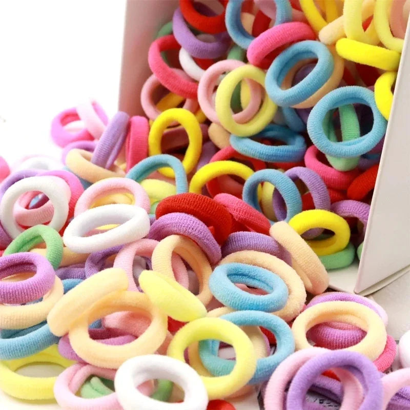 200-1000pcs Women Girls Colorful Nylon Elastic Hair Bands Ponytail Hold Small Hair Tie Rubber Bands Scrunchie Hair Accessori…