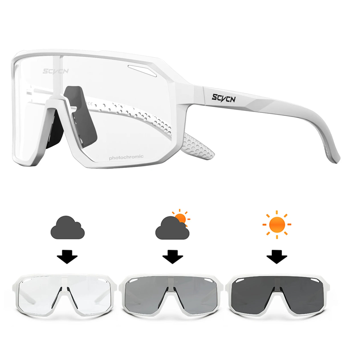 SCVCN New Cycling Glasses Bike Sunglasses Men UV400 Eyewear Outdoor Sports MTB Goggles Bicycle Women Riding Hiking Sunglasse…