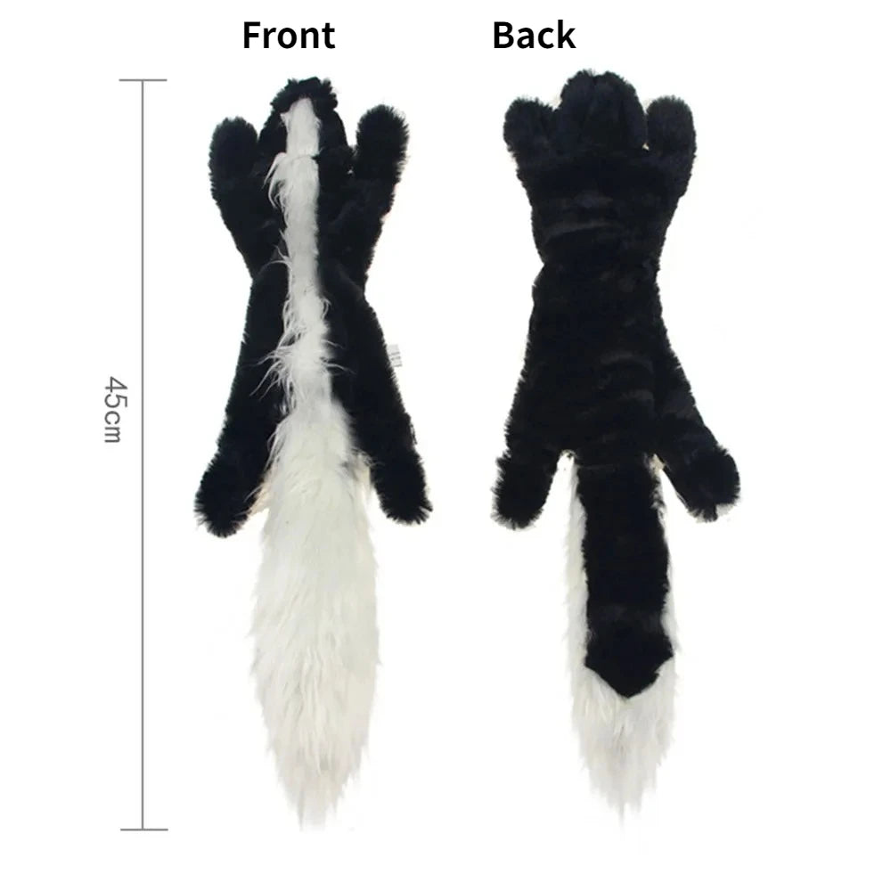 Funny Simulated Animal No Stuffing Dog Toy with Squeakers Durable Stuffingless Plush Squeaky Dog Chew Toy Crinkle Pet Squeak…