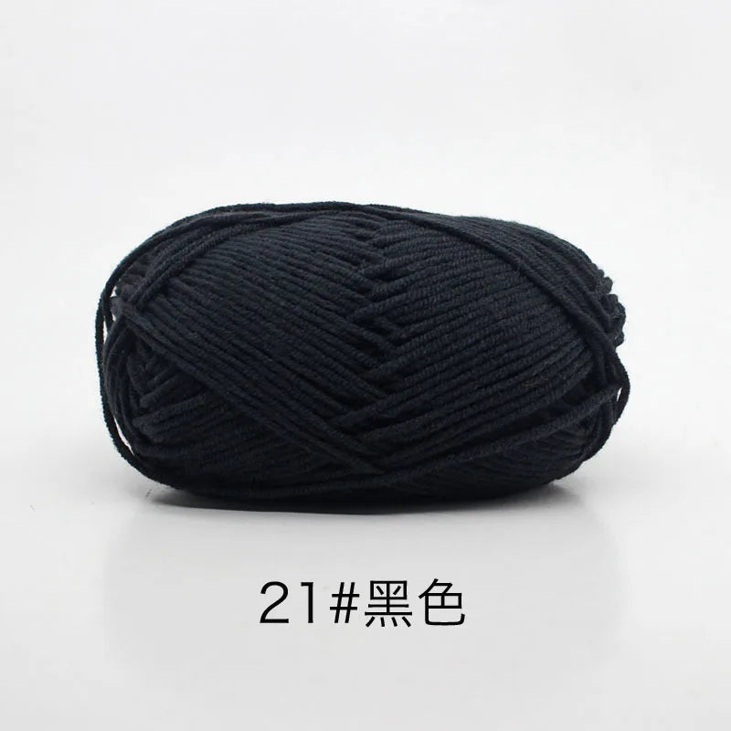 40-50g/Set 4ply Milk Cotton(80%) Knitting Yarn Needlework Dyed Lanas For Crochet Craft Sweater Hat Dolls At Low Price - imag…