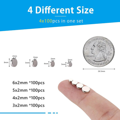 Tiny Magnets, 4 Different Size,Small Magnets, Mini Fridge Magnets,DIY Magnet, Multi-Use for Office, Crafts and Science Magne…