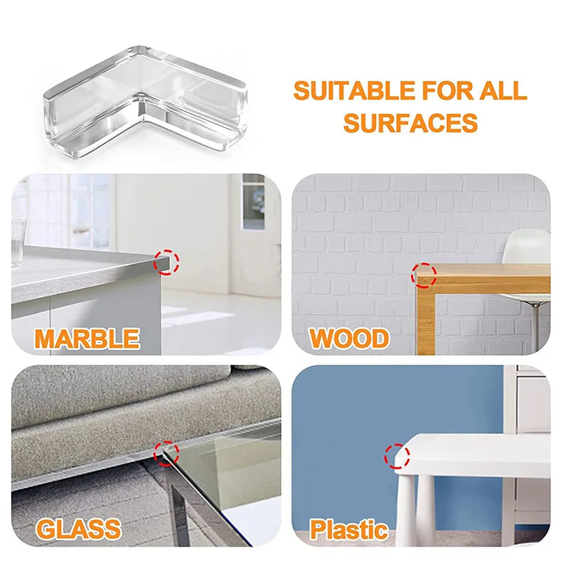 4Pcs/10PCS Children Baby Safety Silicone Protector Table Corner Edge Protection Cover Children Anticollision Edge Guards - i…