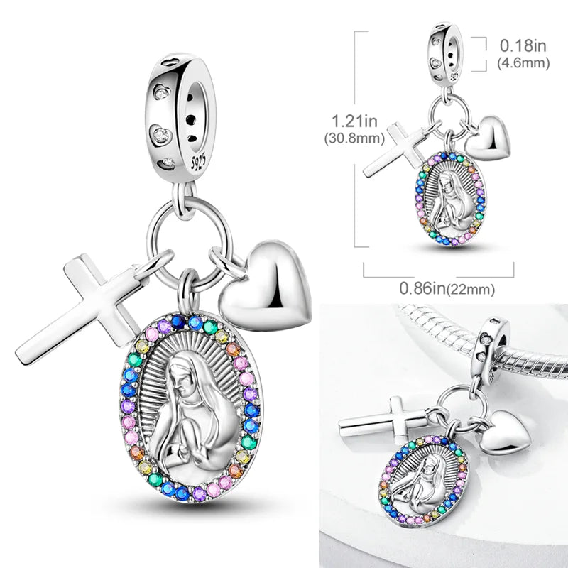 2026 Hot Sale Charms Bead 925 Sterling Silver Pink Butterfly Luminous Firefly Dangle Fit Bangle Bracelet Necklace DIY Jewelr…