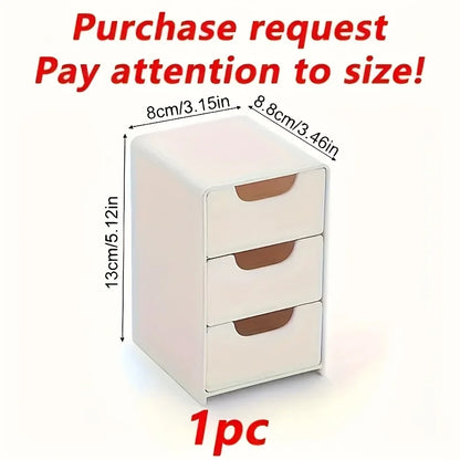 Chic 3-Tier Desk Organizer with Drawers - Ideal for Office Supplies, Jewelry & Cosmetics Storage - Portable Divider Box - im…