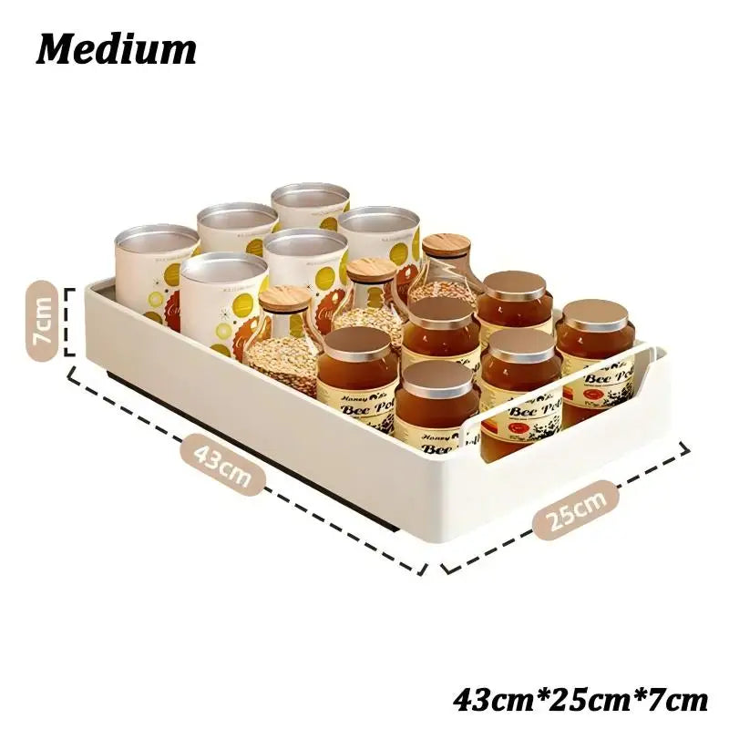 Kitchen Storage metal holdetr with Slide Rails Pull-out Drawer Storage Tray Spice Storage Rack Cabinets Organizer - image 7