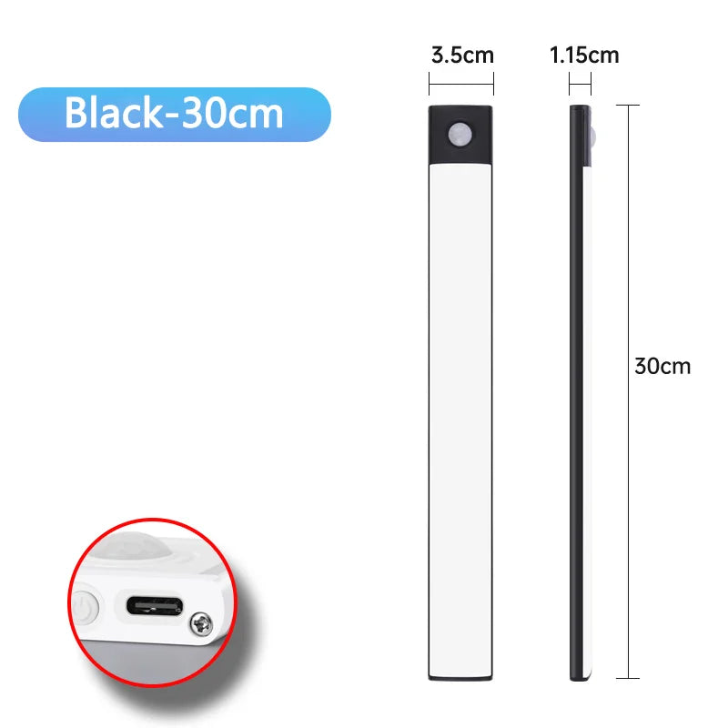 Motion Sensor Night Light USB Rechargeable Wireless Lamp Under Cabinet Led Lights for Kitchen Cabinet Bedroom Wardrobe Light…
