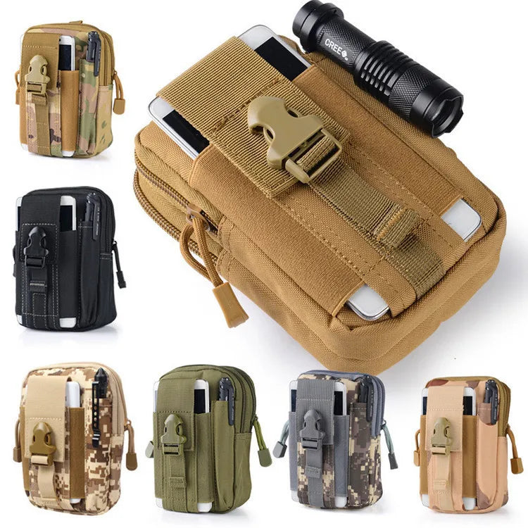 Molle Pouch Belt Waist Pack Men Small Pocket Survival Tool Bag for Running Travel Camping Hunting Airsoft - image 6
