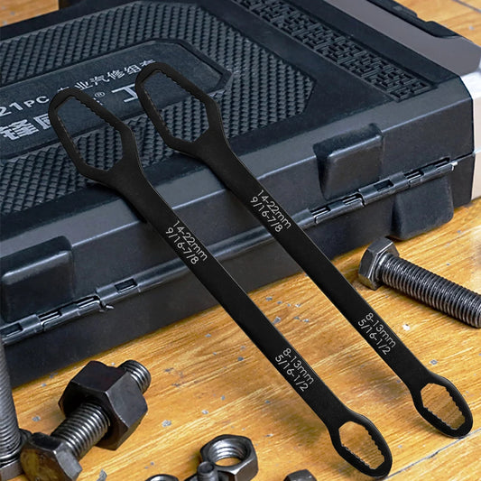 8-22mm Universal Torx Wrench Self-tightening Adjustable Glasses Wrench Board Double-head Torx Spanner Hand Tools for Factory…